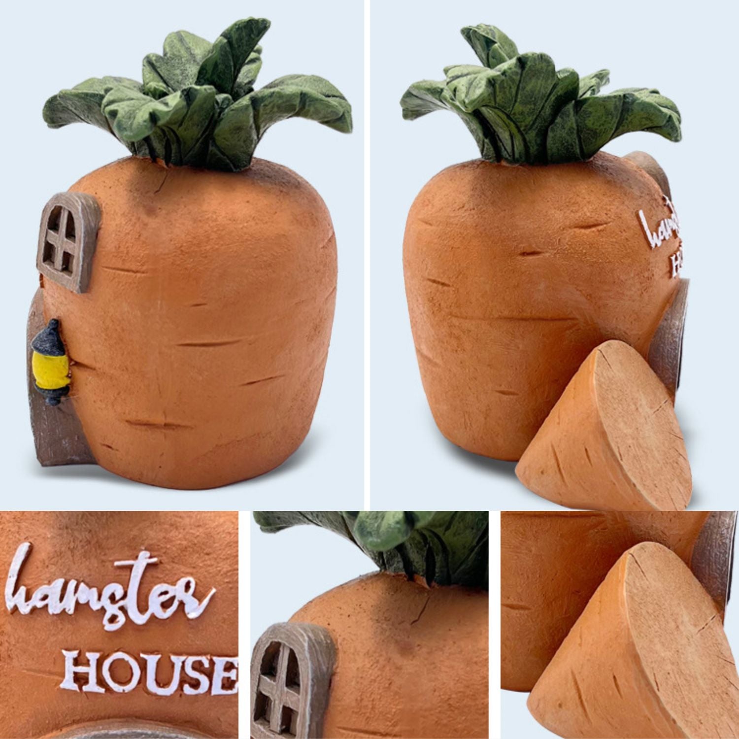 Aquarium Ornament wortel huisje met ramen